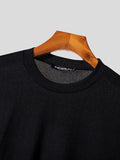 T-shirt à manches longues en patchwork de dentelle pour hommes SKUJ93269