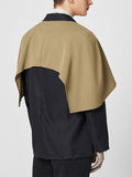 Mens Patchwork Contrast Casual Cloak Blazer SKUJ95019