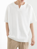 T-shirt ample à encolure en Y pour homme SKUJ36507