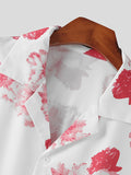 Herrenhemd mit Blumenmuster und Reverskragen und Tasche SKUJ39777