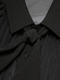 INCERUN Lässige, durchsichtige, plissierte Hemden mit Krawatte für Herren SKUI12973