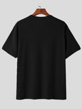 T-shirt Henley extensible texturé à rayures tricotées pour homme SKUJ48452