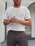 Men's Sexy Hollow Mesh Short-sleeved T-Shirts SKUH24244