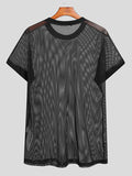 Men's Casual Mesh Short Sleeve T-Shirts SKUI16571