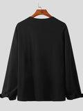 Einfarbige Langarmhemden mit V-Ausschnitt für Herren SKUH87522
