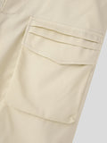 Mens Fold Detail Solid Straight Pants SKUJ97715