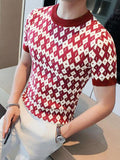 Mens Japan Geo Pattern Short Sleeve T-shirt SKUJ91191