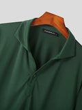 Mens Solid Casual Short Sleeve Golf Shirt SKUK05143
