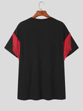 Mens Fringe Color Contrast T-Shirt SKUJ13894