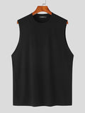 Mens Solid Casual Tank Two Pieces Outfits SKUJ94413