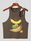 Sexy Fruit Print Cutout Sleeveless Vest SKUI95461