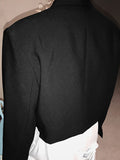 Mens Satin One-button Long-sleeved Blazer SKUI67721