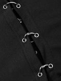 Mens Metal Rings Splits Half Sleeve Shirt SKUJ18702