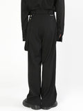 Mens Solid Casual Straight Pants With Pocket SKUJ93477