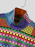 T-shirt Gants Imprimé Pois Multicolore Homme SKUJ93853