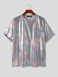 Mens Colorful High Shine Pocket T-Shirt SKUJ98542