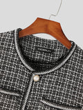 Mens Plaid Long Sleeve Button Front Jacket SKUJ52384