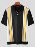 Mens Contrast Patchwork Short Sleeve Shirt SKUJ91170