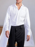 Unregelmäßige, ausgestellte, lockere Herrenhemden mit langen Ärmeln SKUI53025