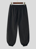 Pantalon élastique à taille élastique avec cordon de serrage pour homme SKUJ45928
