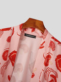 Mens Allover Print Kimono Two Pieces Outfits SKUJ98716