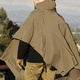 Mens Hooded Jacket Coat Outdoor Cape Cloak SKUG21194