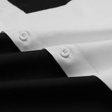 Heren overhemden met opstaande kraag en patchwork losse causale SKUG49059