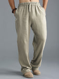 Men Casual Baggy Linen Pants SKU903250