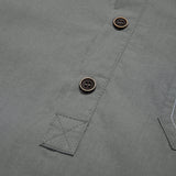Mens Linen Causal Long Sleeve Henley Shirts SKUF61007