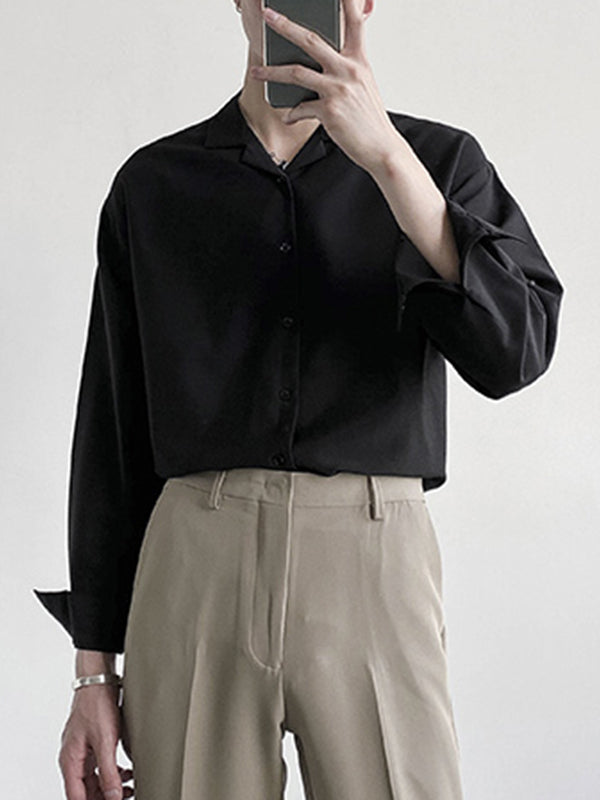 Men's Soft Loose Long-sleeved Shirts SKUG09658