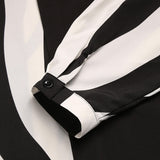 Mens Striped Patchwork Long Sleeve Shirts SKUG63001