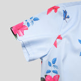 Mens Short Sleeve Flower Printed Casual Holiday Shirts SKUG86305