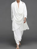 Mens Retro Loose Cotton Linen Yoga Suits SKUF42974