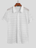 Sexy Spitzen-Kurzarmhemden für Herren SKUH43089