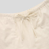 Pantalon ample en lin avec cordon de serrage pour hommes SKUD24196