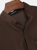 Mens Retro Solid Color Long-sleeved Robe SKUA63334