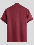 Chemises bouffantes décontractées à manches courtes pour hommes SKUB42945