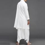 Mens Retro Loose Cotton Linen Yoga Suits SKUF42974