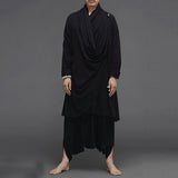 Costumes de yoga rétro en coton et lin pour hommes SKUF42974