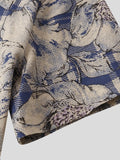 Herrenhemden aus Baumwollleinen mit Blumenmuster SKUF47184