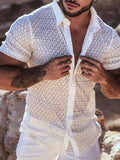 Men's Sexy Lace Short Sleeve Shirts SKUH43089