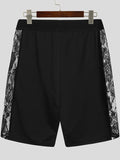 Mens Sexy Lace Side Hollow Patchwork Shorts SKUH52377